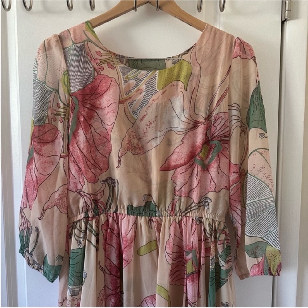 Chicwish Spring Scenery Pink Floral Print Women's Dress - Picture 8 of 13